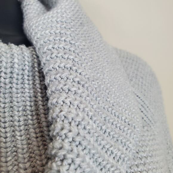41 HAWTHORN Gray Sharon Cowl Neck Waffle Stitch Sweater - Picture 4 of 9